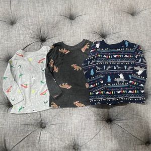 Baby Boy’s Christmas/Winter Themed Shirt Bundle Size 12-18 Month.